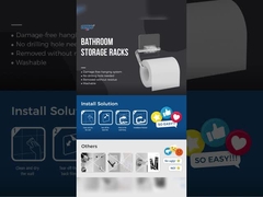 14.5cm Kendine yapışkan Açık Tuvalet Kağıdı Sahibi PET PC rulo ISO 9001