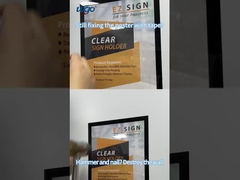 A4 210mm X 297mm Duvarlı Tabela Sahibi ODM Açık Plastik Malzeme