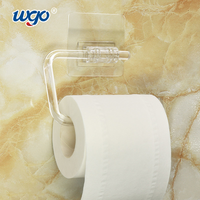 Kendinden Yapışkanlı Duvara Monte Banyo Setleri Şeffaf Tuvalet Kağıdı Rulosu Tutucu Standı