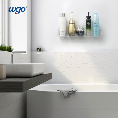 8-10kg Patentli Yapışkan Duş Arabası 320mm Temiz Banyo Duvarlı Caddy Daha Uzun Sepete