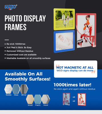 Peel And Stick Duvara Monte Fotoğraf Çerçeveleri Özel Boyut 2R 4R 6R 8.5x11 İnç